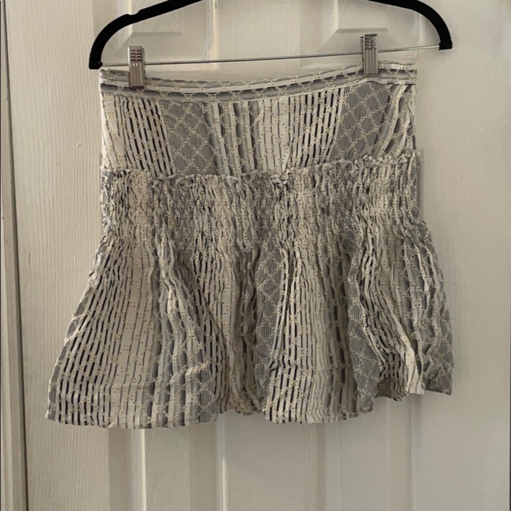 Farrow white and blue eyelet skirt
